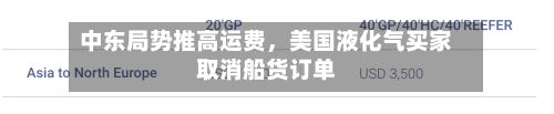 中东局势推高运费,美国液化气买家取消船货订单