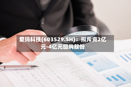 爱玛科技(603529.SH):拟斥资2亿元-4亿元回购股份